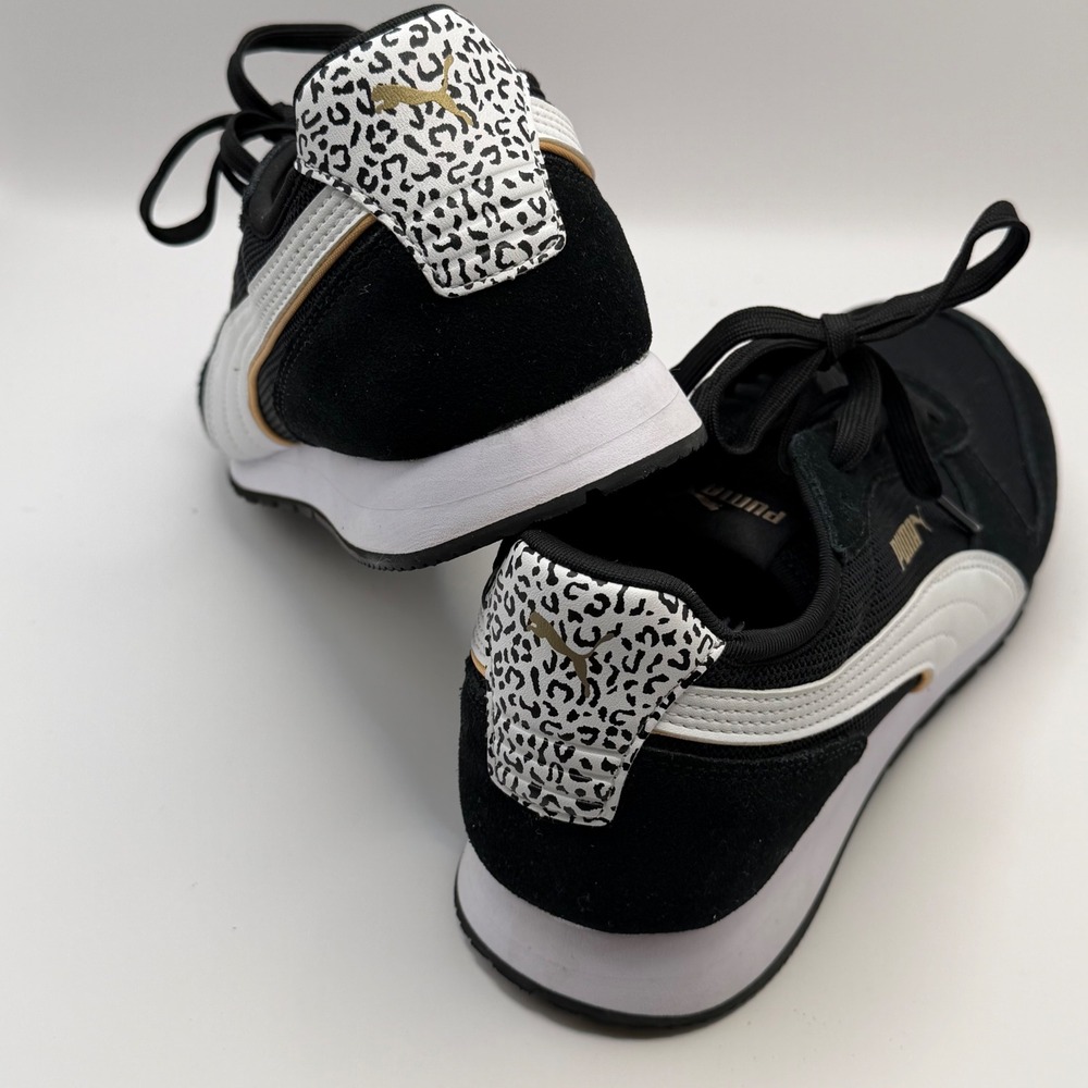 Puma R78 Womens Sneakers Black White Leopard Print 403057-01 Size 8.5 - Picture 4 of 7